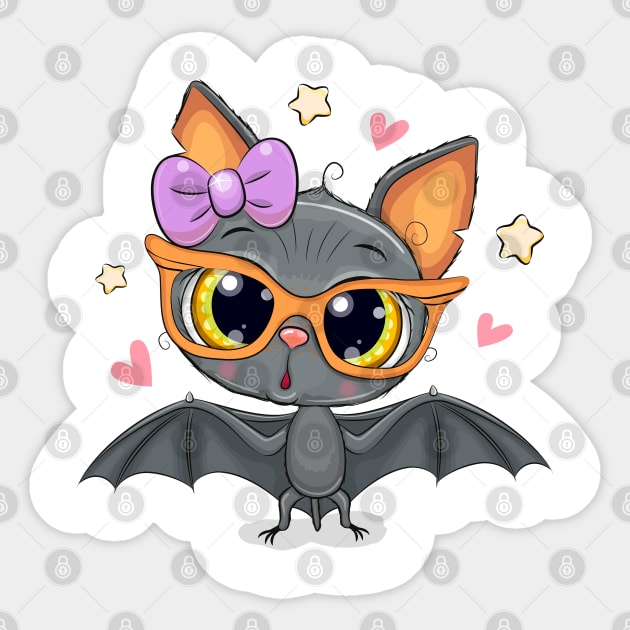 Cute Bat Sticker by Reginast777